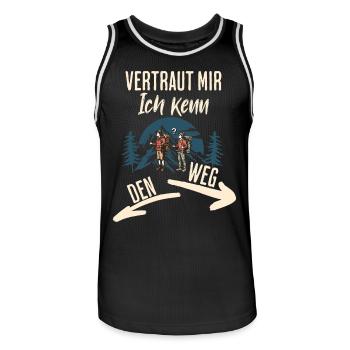 Wandern - Männer Basketball-Trikot - Schwarz/Weiß - Vorne - AI Model Male 185 dark (185cm)