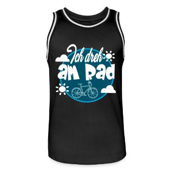 Fahrrad Ich Dreh Am Rad - Männer Basketball-Trikot - Schwarz/Weiß - Vorne - AI Model Male 185 dark (185cm)