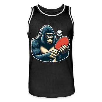 Ping-pong - Maillot de basket Homme - noir/blanc - Devant - AI Model Male 185 dark (185cm)