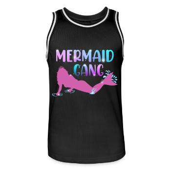 Mermaid Gang - Männer Basketball-Trikot - Schwarz/Weiß - Vorne - AI Model Male 185 dark (185cm)