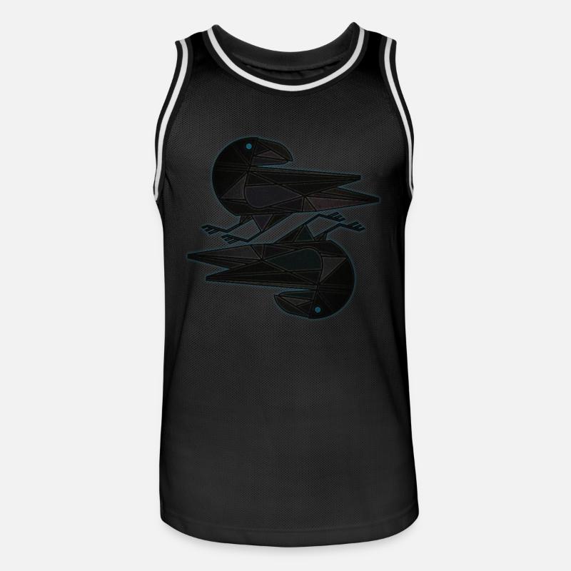 Hugin Munin - Männer Basketball-Trikot - Schwarz/Weiß