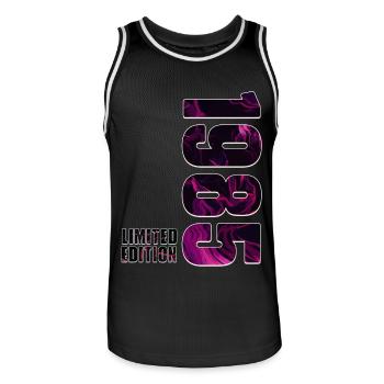 1985 Vintage Edition Limitée - Maillot de basket Homme - noir/blanc - Devant - AI Model Male 185 dark (185cm)