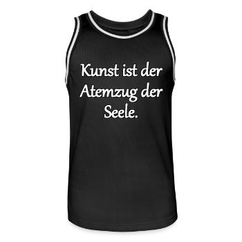 Die Seele der Kunst - Männer Basketball-Trikot - Schwarz/Weiß - Vorne - AI Model Male 185 dark (185cm)