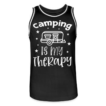 Abenteuer Outdoor Camping Natur Freiheit Wandern - Männer Basketball-Trikot - Schwarz/Weiß - Vorne - AI Model Male 185 dark (185cm)