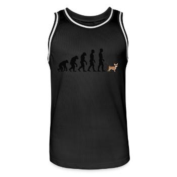 Chihuahua - Men's Basketball Jersey - black/white - Front - AI Model Male 185 dark (185cm)