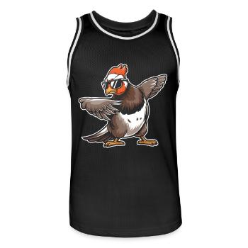 Auerhahn - Männer Basketball-Trikot - Schwarz/Weiß - Vorne - AI Model Male 185 dark (185cm)
