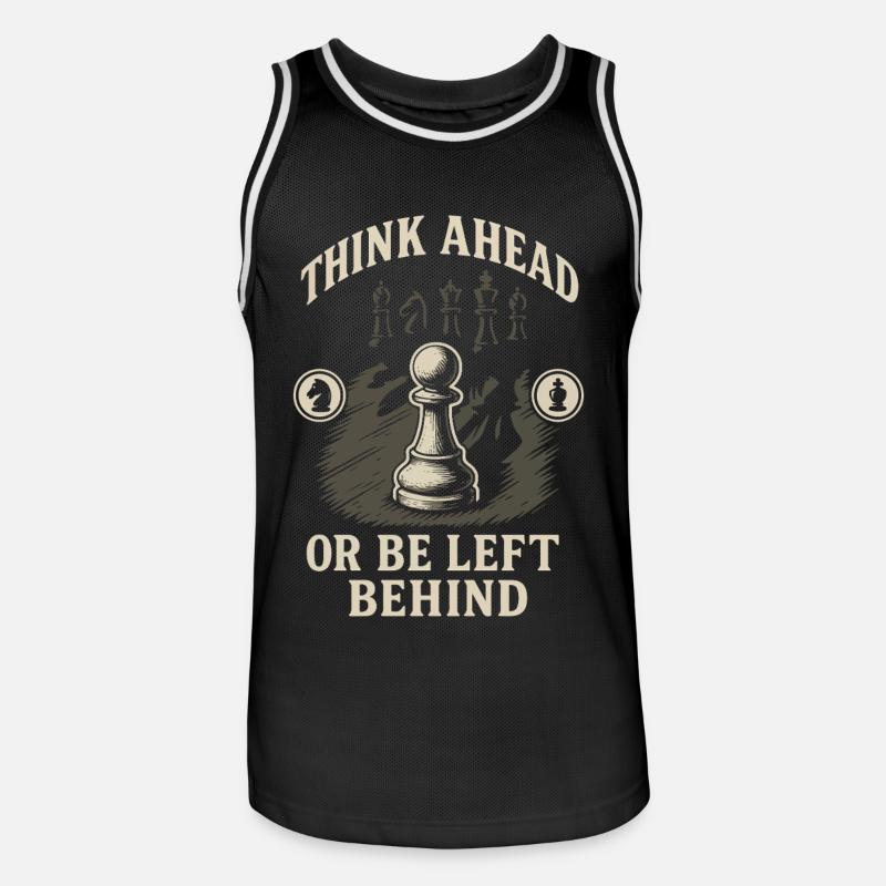 Vorausschauend Denken Oder Zurückbleiben - Männer Basketball-Trikot - Schwarz/Weiß