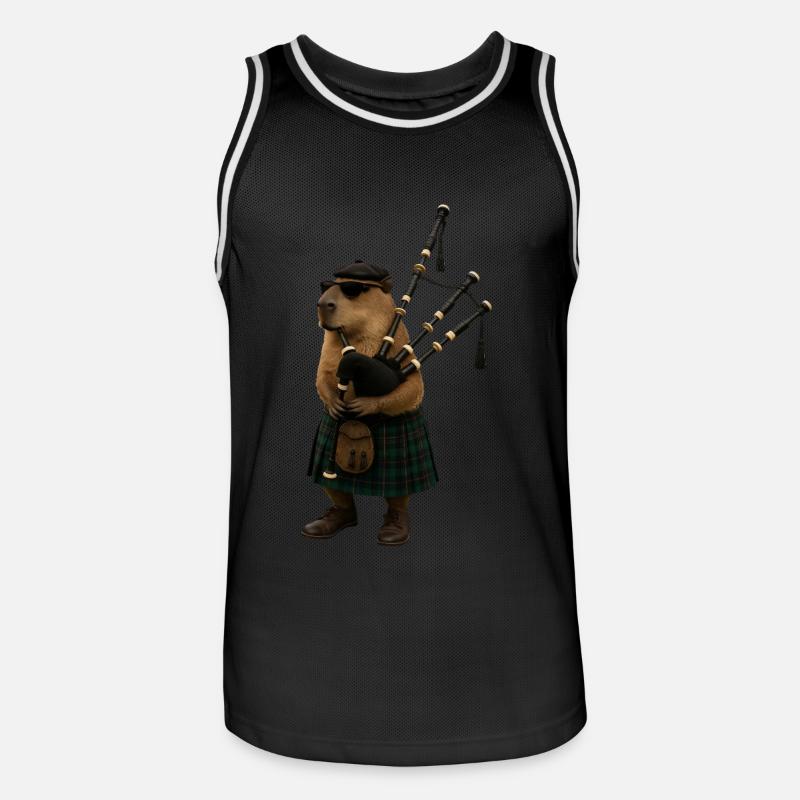 Cornemuse Capybara - Maillot de basket Homme - noir/blanc