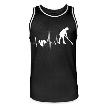 Gardening Gardening Heartbeat - Men's Basketball Jersey - black/white - Front - AI Model Male 185 dark (185cm)