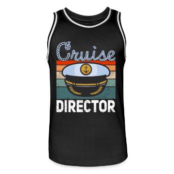 Kreuzfahrt Kreuzfahrtdirektor Cruise Director - Männer Basketball-Trikot - Schwarz/Weiß - Vorne - AI Model Male 185 dark (185cm)