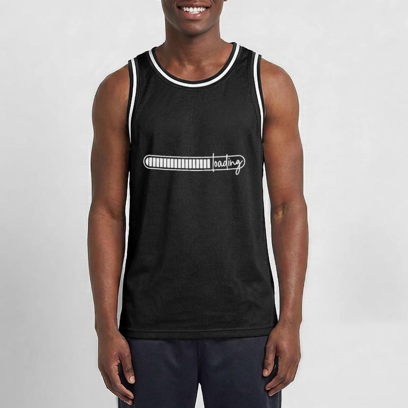 loading bar - loading - loading Men's Basketball Jersey