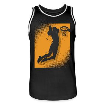 Basketball Basketballer - Männer Basketball-Trikot - Schwarz/Weiß - Vorne - AI Model Male 185 dark (185cm)