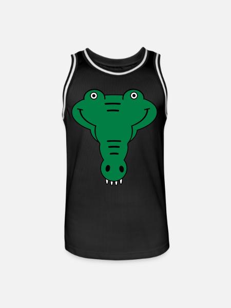 alligator - Men's Basketball Jersey - black/white