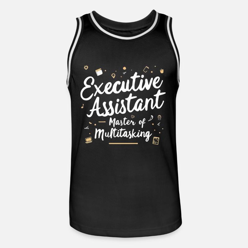 Assistent der Geschäftsführung Multitasking Expert - Männer Basketball-Trikot - Schwarz/Weiß