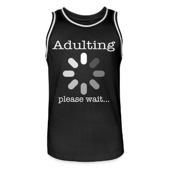 18th Birthday Party Funny For 18 Years Old - Maillot de basket Homme - noir/blanc - Devant - AI Model Male 185 dark (185cm)