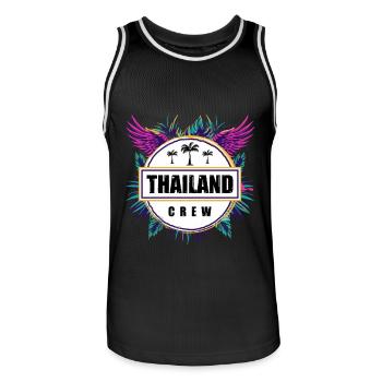 Thaïlande Crew Tropical - Maillot de basket Homme - noir/blanc - Devant - AI Model Male 185 dark (185cm)