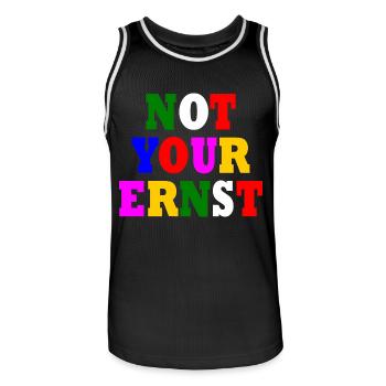 Not your ernst - Männer Basketball-Trikot - Schwarz/Weiß - Vorne - AI Model Male 185 dark (185cm)