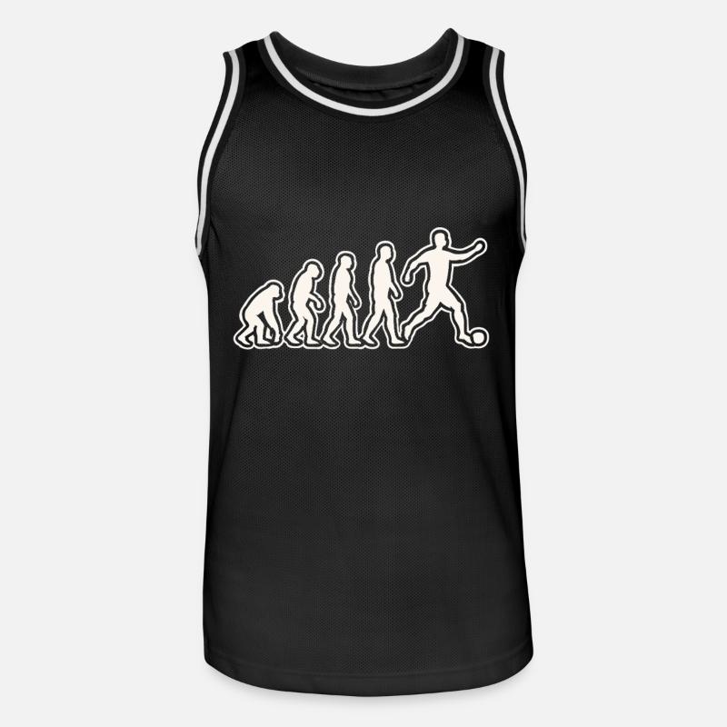 Évolution pour devenir footballeur - Maillot de basket Homme - noir/blanc