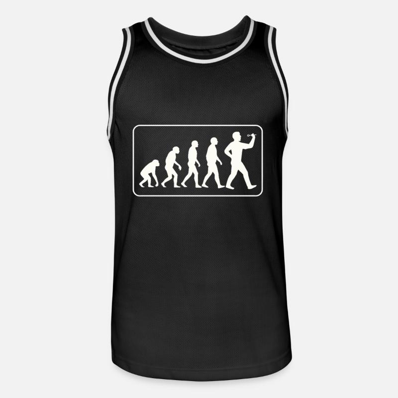 Evolution Dart - Männer Basketball-Trikot - Schwarz/Weiß
