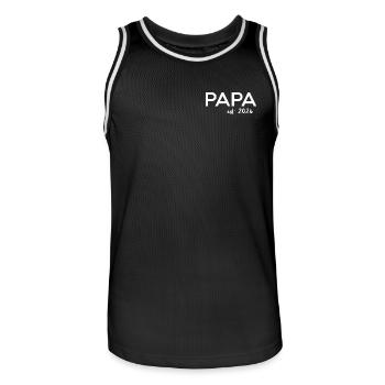 Dad 2026 Dad since 2026 Retro Dad 2026 - Men's Basketball Jersey - black/white - Front - AI Model Male 185 dark (185cm)