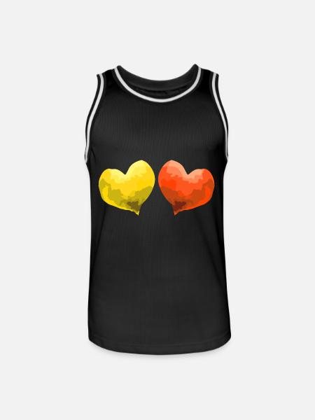 Hearts Love In Love Wedding - Men's Basketball Jersey - black/white