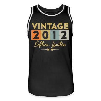 Vintage 2012 Édition Limitée - Maillot de basket Homme - noir/blanc - Devant - AI Model Male 185 dark (185cm)
