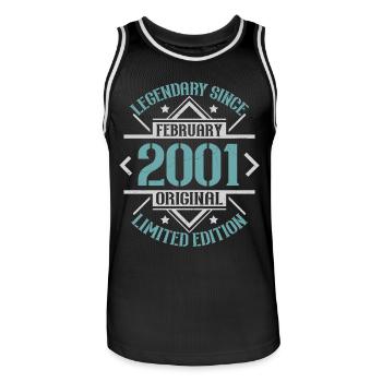 Legendär seit Februar 2001 limitierte Auflage - Männer Basketball-Trikot - Schwarz/Weiß - Vorne - AI Model Male 185 dark (185cm)