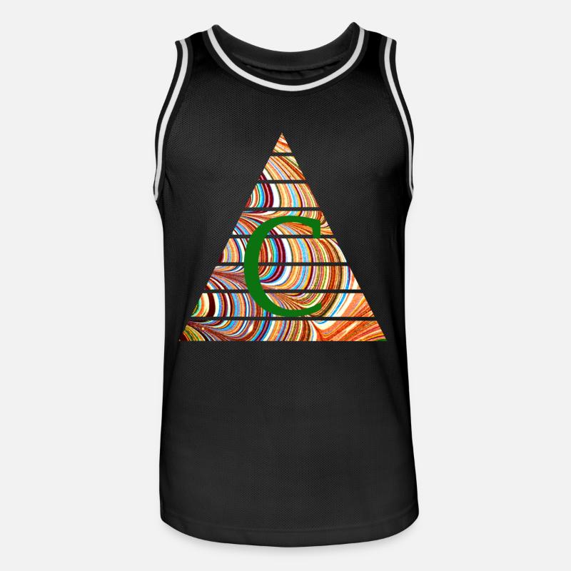 triangle e 56 c - Men's Basketball Jersey - black/white