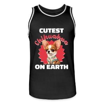Cutest Chihuahua On Earth - Männer Basketball-Trikot - Schwarz/Weiß - Vorne - AI Model Male 185 dark (185cm)