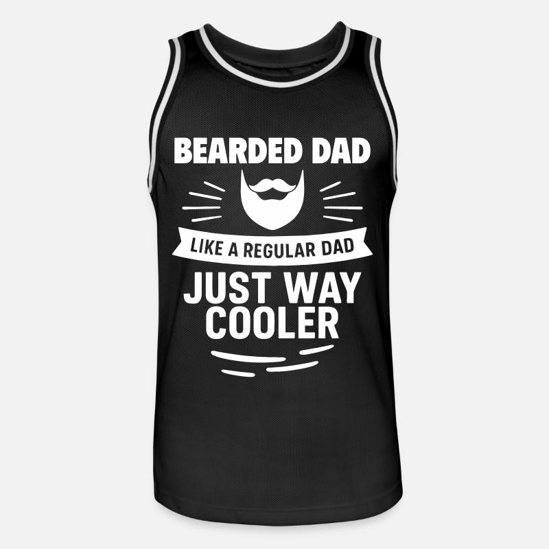 Bearded dad – cooler than average - Men's Basketball Jersey - black/white
