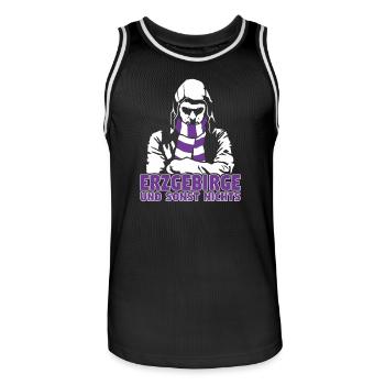 Erzgebirge und sonst nichts - Männer Basketball-Trikot - Schwarz/Weiß - Vorne - AI Model Male 185 dark (185cm)