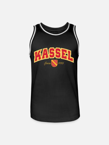 Kassel - Männer Basketball-Trikot - Schwarz/Weiß