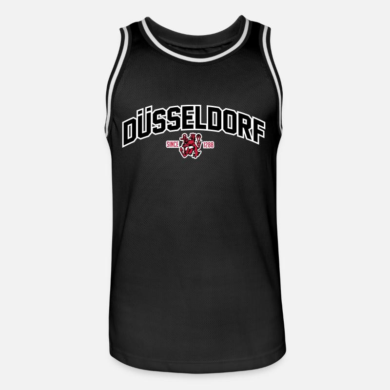 DÜSSELDORF - Männer Basketball-Trikot - Schwarz/Weiß