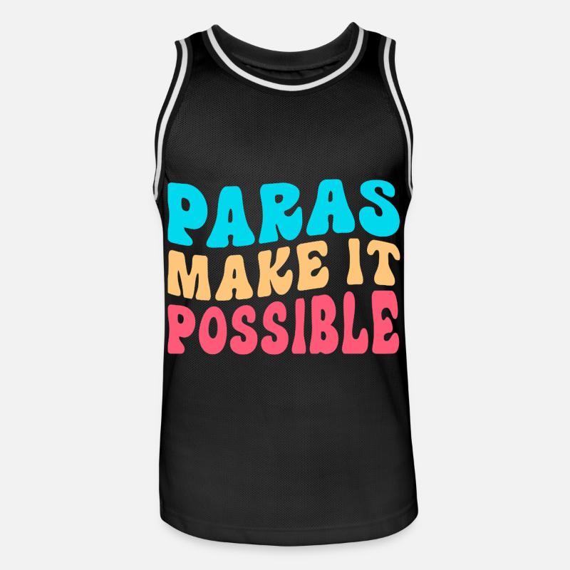 Paraprofessional Paraeducator Lehrerassistent - Männer Basketball-Trikot - Schwarz/Weiß