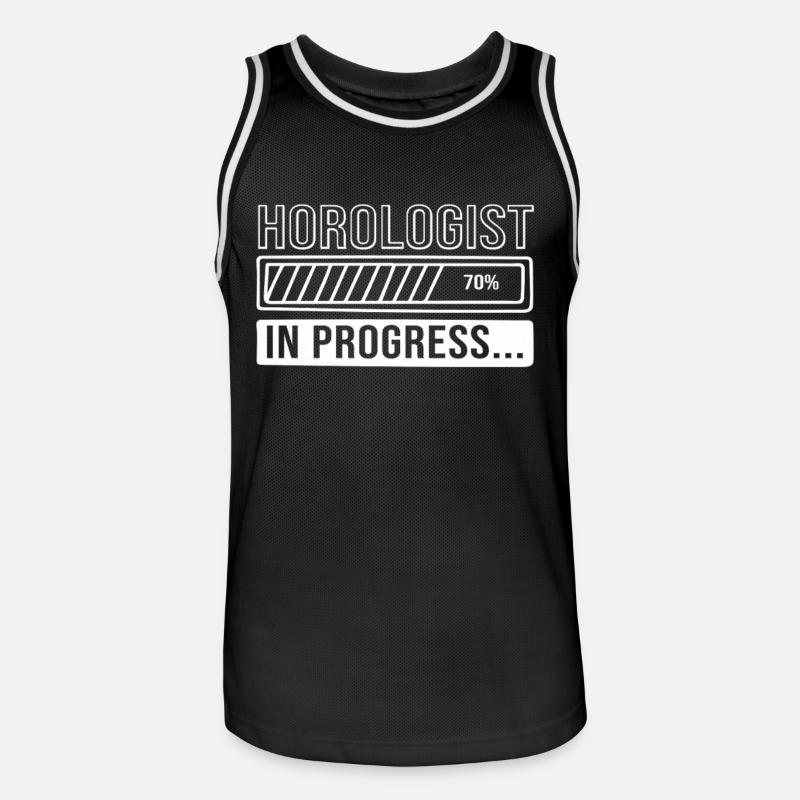 Clockwork Clock - Men's Basketball Jersey - black/white