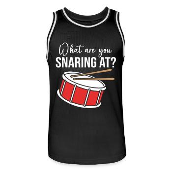 Drums Drummers Drumsticks - Men's Basketball Jersey - black/white - Front - AI Model Male 185 dark (185cm)