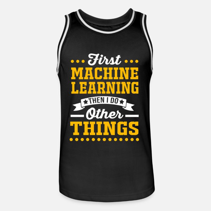 Programmer Coder GPT - Men's Basketball Jersey - black/white