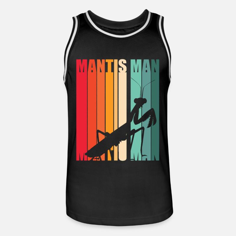 Mantis Gottesanbeter Gottesanbeterin - Männer Basketball-Trikot - Schwarz/Weiß