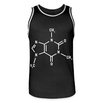 Chemie Wissenschaft Physik Labor Strukturformel - Männer Basketball-Trikot - Schwarz/Weiß - Vorne - AI Model Male 185 dark (185cm)