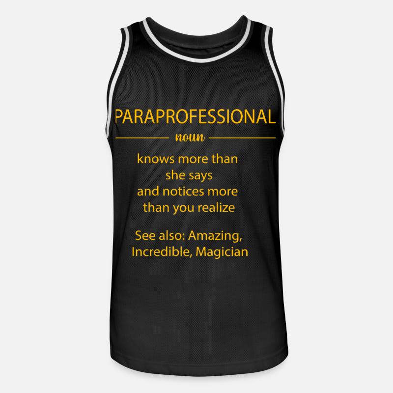 Lehrerassistent Paraprofessional Paraeducator - Männer Basketball-Trikot - Schwarz/Weiß