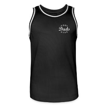 Cool Dads Club Emblem Vatertag Geschenk - Männer Basketball-Trikot - Schwarz/Weiß - Vorne - AI Model Male 185 dark (185cm)