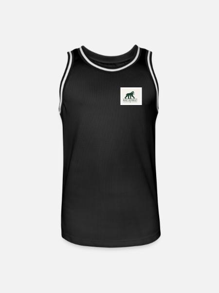 Mad Monkey Vintage Logo Illustration - Men's Basketball Jersey - black/white