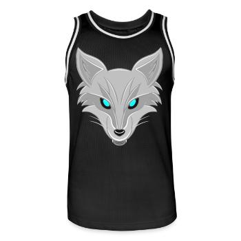 Silver Fox - Elegant Animal Lover Design - Men's Basketball Jersey - black/white - Front - AI Model Male 185 dark (185cm)