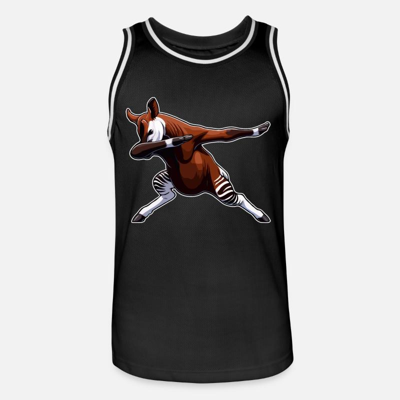 Okapi Animal Mignon Okapi - Maillot de basket Homme - noir/blanc