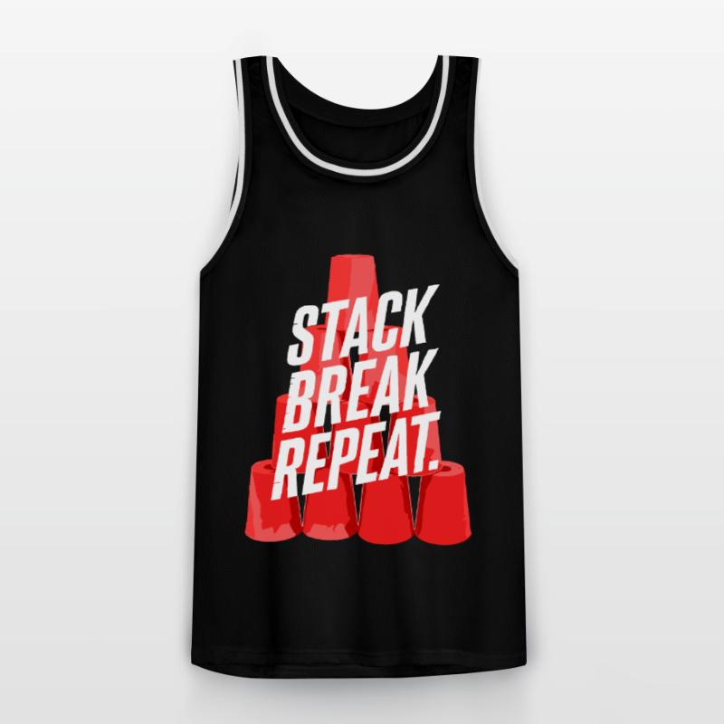 Stack Break Repeat Stacking Cups Speed Stacker Männer Basketball-Trikot
