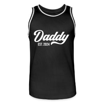 Papa Est 2024 - Maillot de basket Homme - noir/blanc - Devant - AI Model Male 185 dark (185cm)