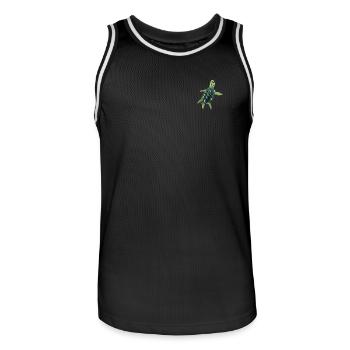Turtle Crayon - Maillot de basket Homme - noir/blanc - Devant - AI Model Male 185 dark (185cm)