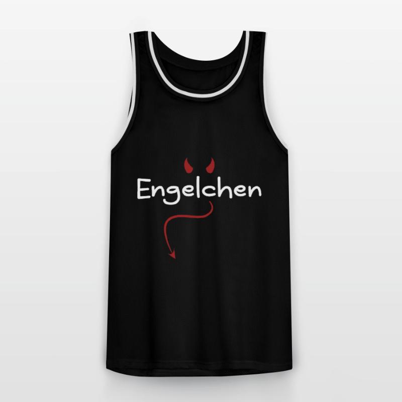 Engelchen Engel Kostüm Teufelchen oder Engelchen Männer Basketball-Trikot