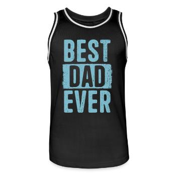 Best Dad Father's Day Plain Dad Best Dad Ever - Men's Basketball Jersey - black/white - Front - AI Model Male 185 dark (185cm)