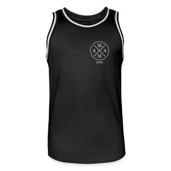 Parents 2025 Mère 2025 Croix Maman 2025 - Maillot de basket Homme - noir/blanc - Devant - AI Model Male 185 dark (185cm)